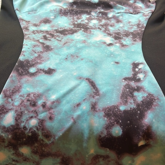 Y2K Vintage Blue Nebula Mini Dress, Size: Large Circa 2008 - Picture 17 of 17